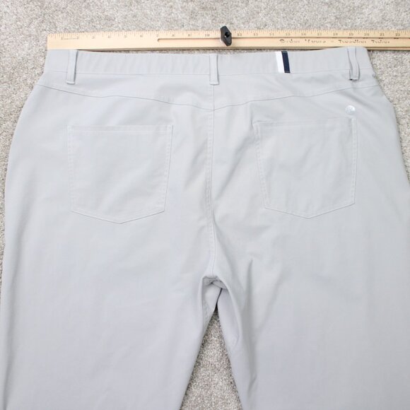Rhoback Pants Mens 42x32 Gray Delta Performance Golf Active Casual Stretch - Picture 9 of 15